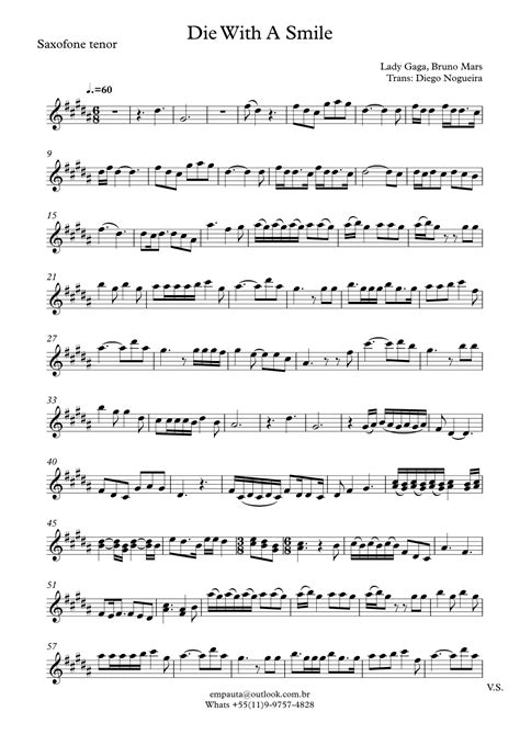 Die With A Smile (arr. DIEGO NOGUEIRA DE SIQUEIRA) by Bruno Mars And ...