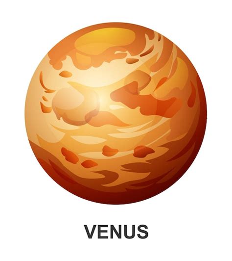 Premium Vector | Venus planet Vector illustration isolated on white ...