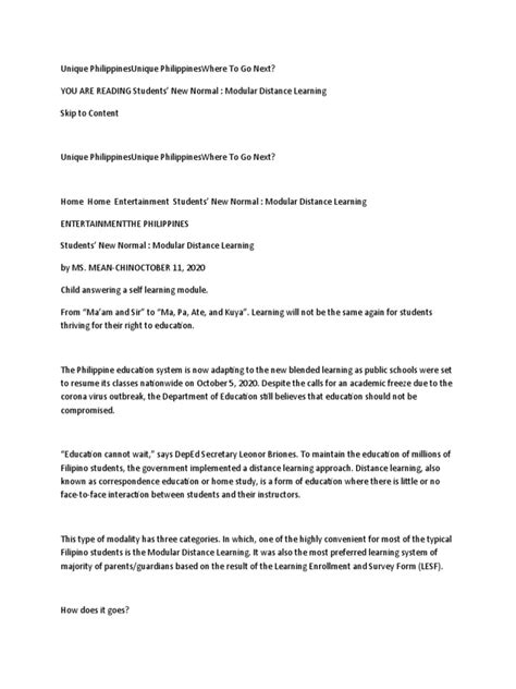 Image result for Modular Distance Learning