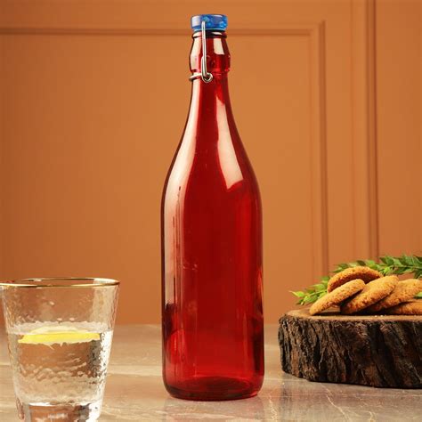 Glass Tint Flip Bottle- Red – The Decor Mart