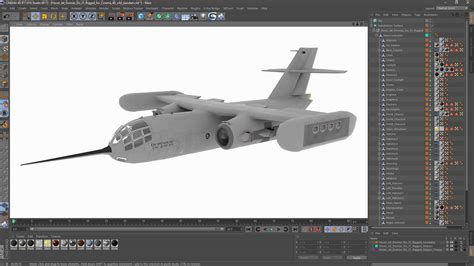 Hover Jet Dornier Do 31 Rigged for Cinema 4D 3D model | 3D Molier ...