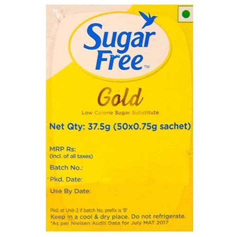 Sugar Free Gold Low Calorie Sweetener, 37.5 gm (50 sachets x 0.75 gm ...