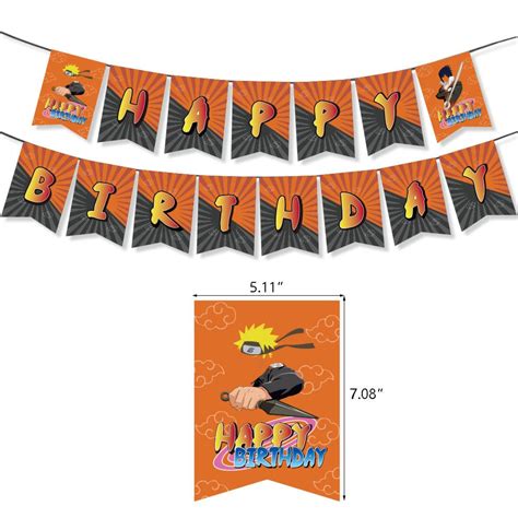 Arjoos | Naruto Theme Birthday Decoration And Party Supplies ( Pack Of ...