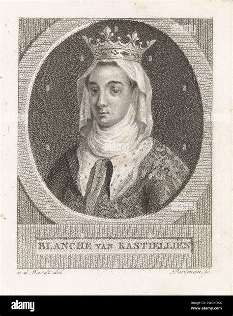 Portrait of Blanche de Castille, Queen of France, Ludwig Gottlieb ...