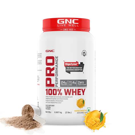 GNC Pro Performance 100% Whey Protein Powder | Boosts Strength ...