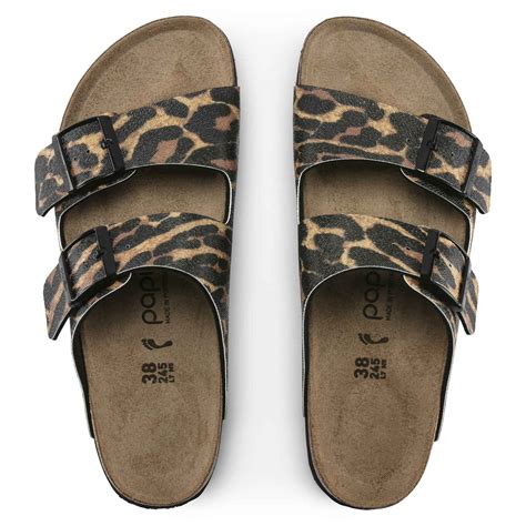 BIRKENSTOCK Arizona Platform Sandals - Leo Cognac, Black