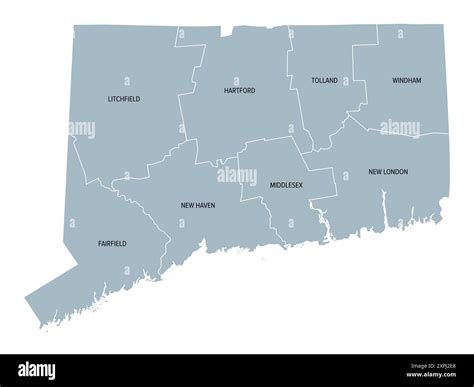 Large Map Of Connecticut Connecticut Map Vector Art, Icons, And