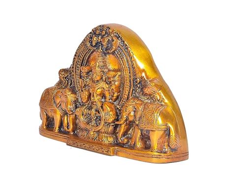 Brass Lakshmi with Two Elephant Idol Maa Lakshmi for Table Top Height ...