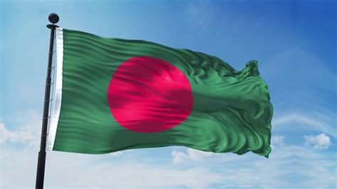 Bangladesh Realistic Flag Blue Sky 4k Stock Motion Graphics SBV-349059687 - Storyblocks