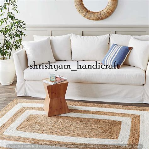 Jute Rug 6x9 Area Rug Modern Boho Rug Natural Fiber Rug - Etsy India