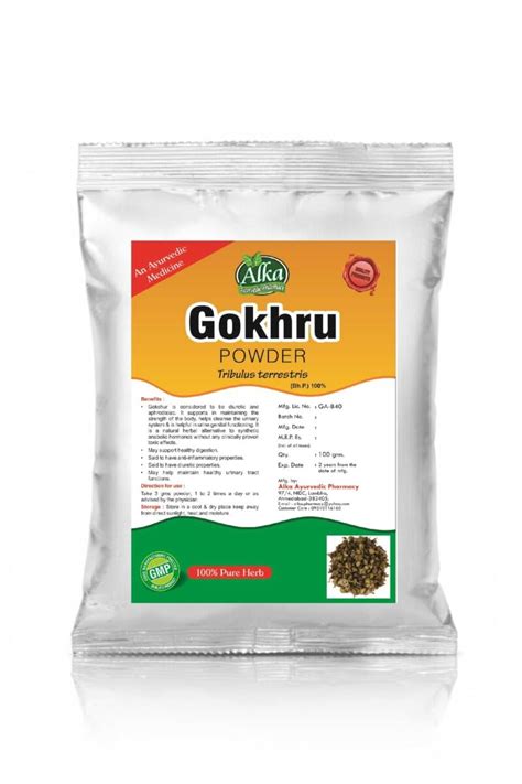 Buy Alka Ayurvedic Pharmacy Pure & Herbal Gokhru Powder-100gm Online at ...