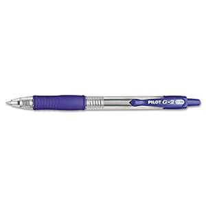 Pilot Corp. of America G2 Roller Ball Retractable Gel Pen, Blue Ink ...