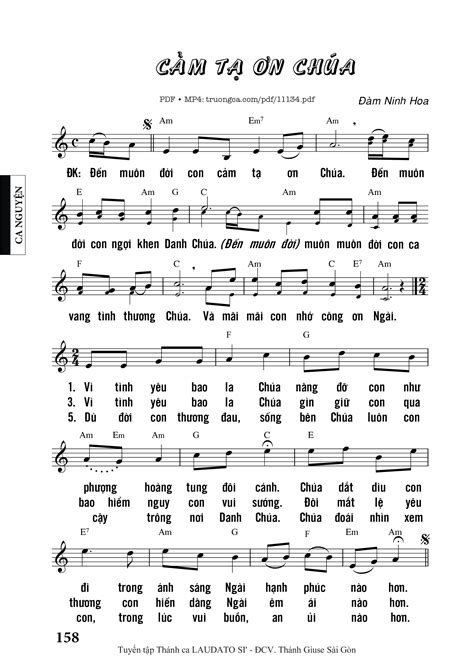 [Sheet] ÐK Hồng ân Thiên Chúa bao la muôn đời con sẽ ngợi ca ơn Người ...
