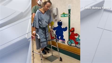 Florida teen attacked by shark takes first steps after having leg ...