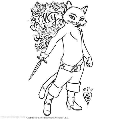 Puss in Boots Coloring Pages Eggs - XColorings.com