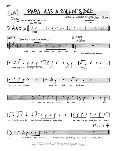 The Temptations - Papa Was A Rollin' Stone | Notypisni.cz