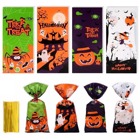 Qoosea 200 Pcs Halloween Treat Bags Halloween India | Ubuy