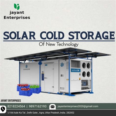 Solar Power Cold Storage - Solar Cold Storage Manufacturer from Agra