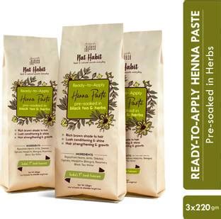Nat Habit Ready to Apply Henna Paste,Organic,Mehandi Hair Color for ...