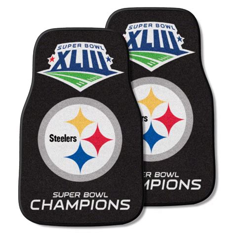 Camaro Carpet Front Floor Mats with Pittsburgh Steelers 2009 Super Bowl ...