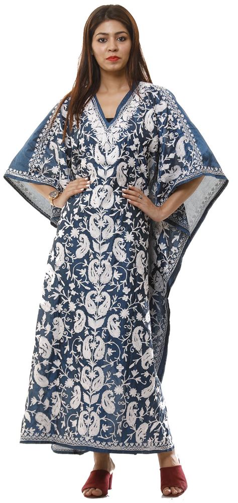 Buy odishabazaar Women's Silk Designer Beach Dress Kaftan Night Wear ...