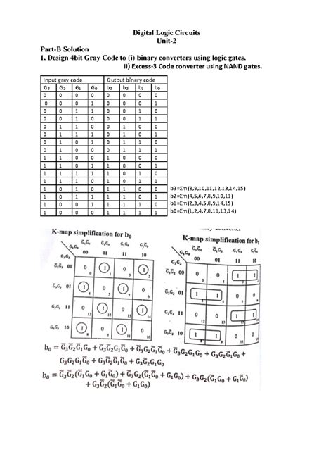 Digital Logic Circuits (116499) - 4-Bit Gray Code to Binary Converters ...