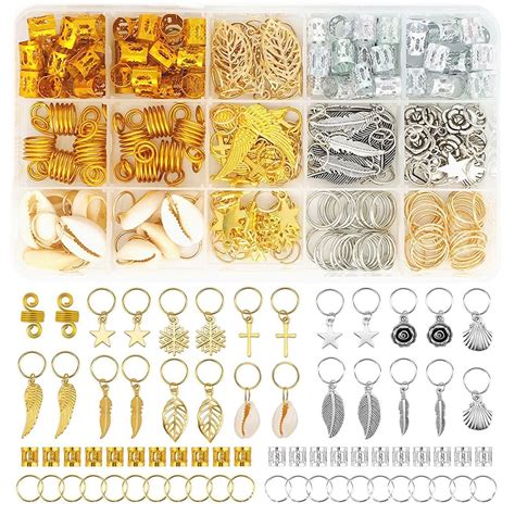 PALAY® 220 Pcs Hair Jewelry for Women Braids Alloy Hair Charms for ...