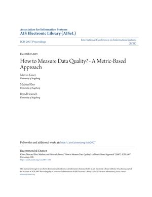 Defining data quality metrics for a mdm implementation - DEFINING DATA ...