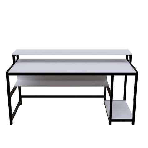 Trio Computer Table With Open Storage By Riyan Luxiwood.