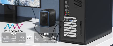 MICROWARE VGA to HDMI Adapter, HDMI Female to VGA Male Converter+ with ...