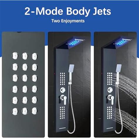 ALENARTWATER LED Shower Panel Tower System with Rainfall India | Ubuy