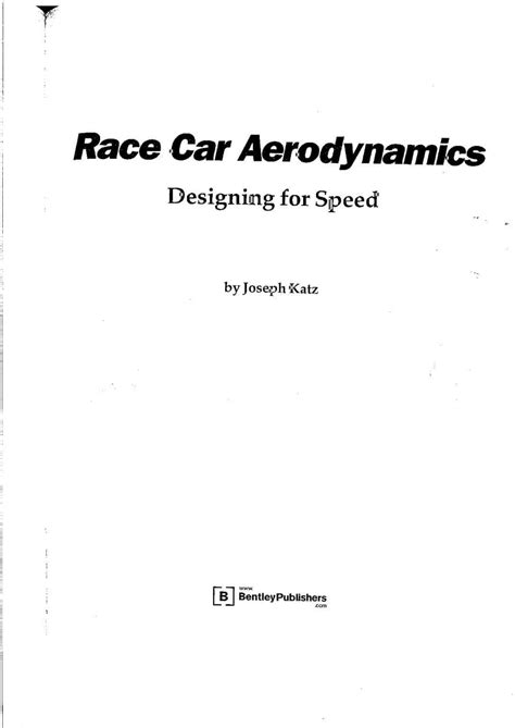 RaceCar Aerodynamics - Joseph Katz PDF Download - Service manual Repair manual PDF Download