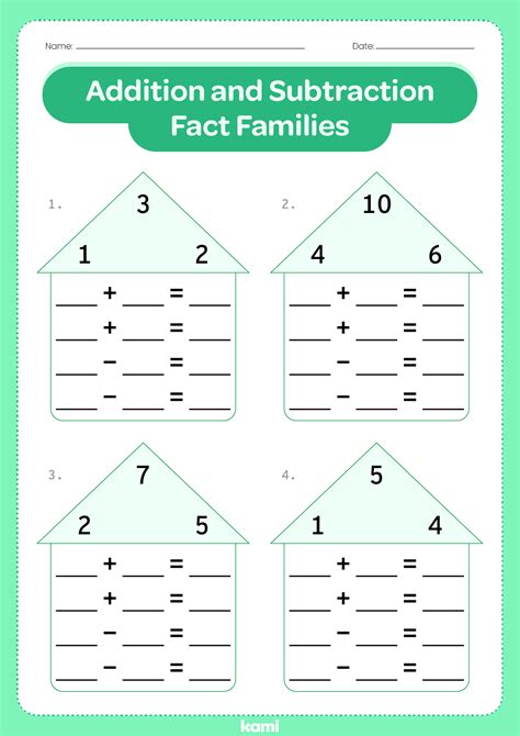 Addition & Subtraction Fact Families for Teachers | Perfect for grades ...