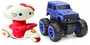 Crawling Toy Car for Kids & Monster Truck Cars Push and Go Toy : Amazon ...