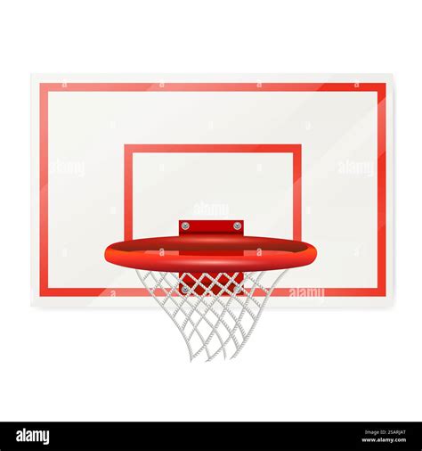 Basketball basket vector illustration. Basketball hoop and net isolated ...