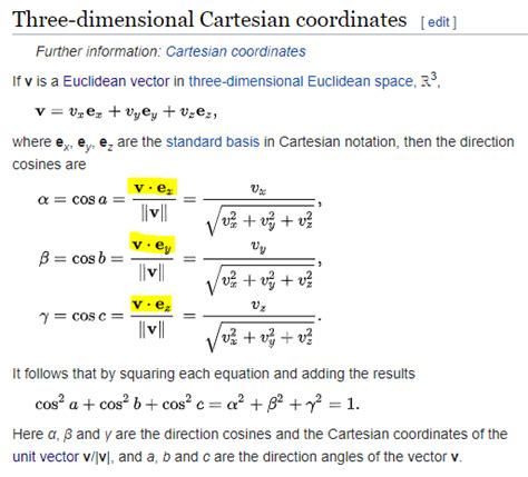 Direction Cosines of a Vector 的图像结果