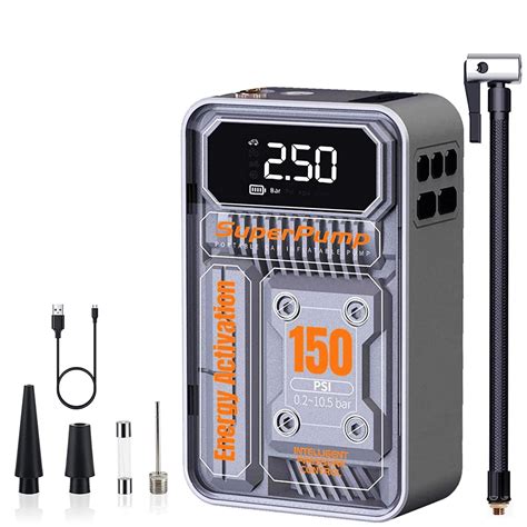 Cordless Tyre Inflator for Car, Tyre Inflator Rechargeable 150PSI Air ...