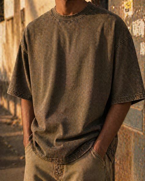 Acid Wash Oversized Tee — 220 GSM | Bee & Beaver