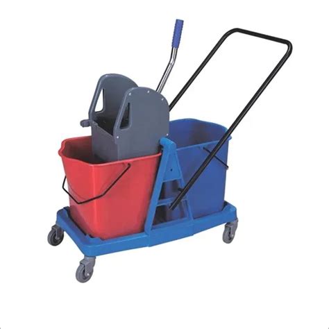 Mop Wringer Trolley 2 Bucket - Down Press 25 Ltr Plus 25 Ltr Supplier ...