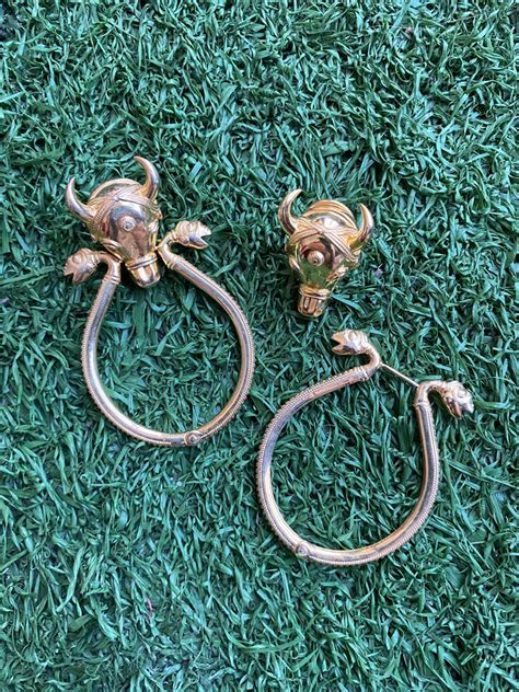 Nandi aur Sesh | Handcrafted Gold-Plated Brass Earrings by Kissa-goi ...
