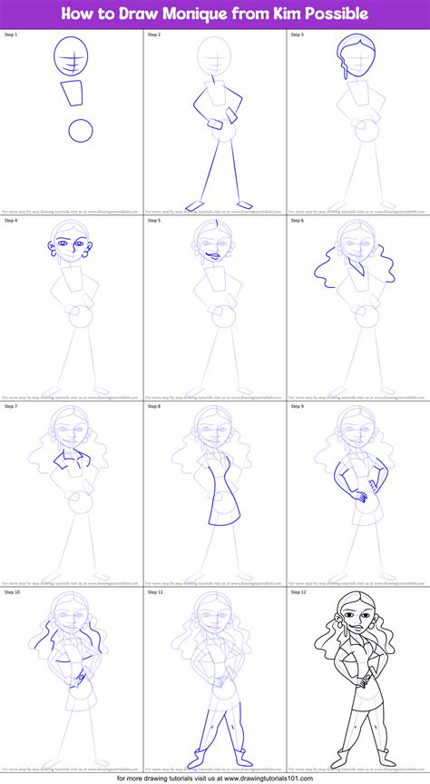 How to Draw Monique from Kim Possible (Kim Possible) Step by Step ...