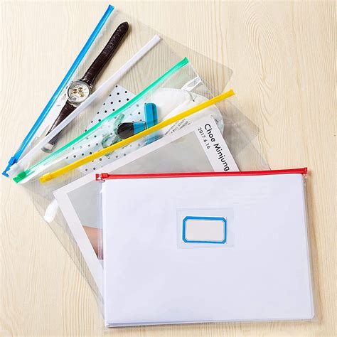 ERIKRAUZ Zip File Folders Zipper Pouch Bags,5 Pcs Document Bags-Us ...