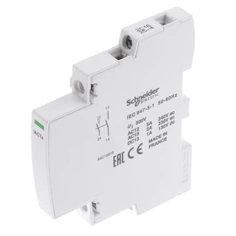 A9C15916 Schneider Electric | Schneider Electric Auxiliary Contact, 2 ...