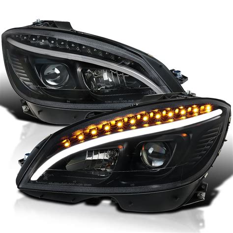 Spec D Tuning Black Led Projector Headlights Compatible With 2008 ...