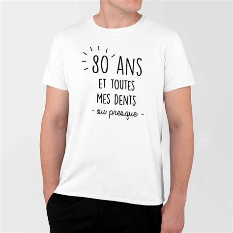 T-Shirt Homme Anniversaire 80 ans | Idée cadeau original