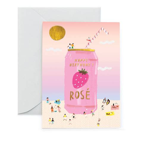 ROSE ON THE BEACH - Birthday Card | The Buzzed Word LLC