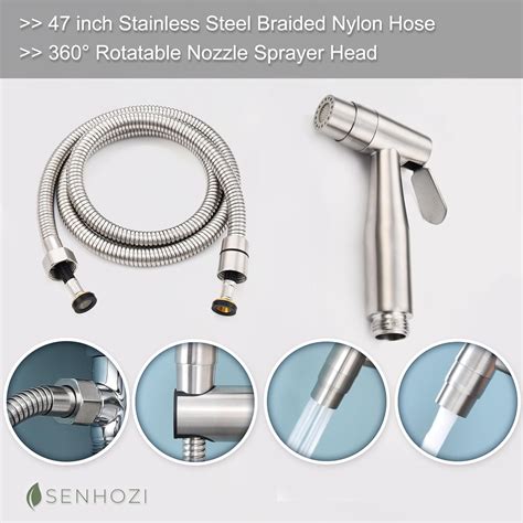 Brushed Nickel Jet Sprayer for Toilet, Senhozi Bidet India | Ubuy