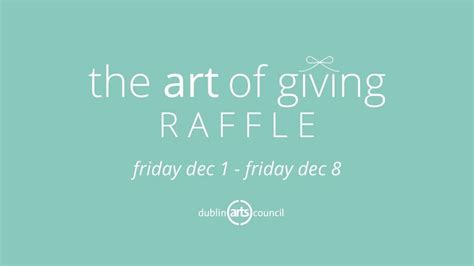 The Art of Giving Raffle, December 1 to December 8 | Online Event ...
