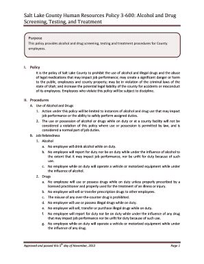Fillable Online slco Salt Lake County Human Resources Policy 3-600 ...
