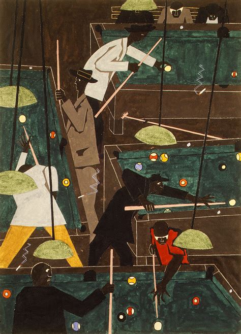 Jacob Lawrence. Pool Parlor. 1942. | Billiard room art, Pool hall art ...